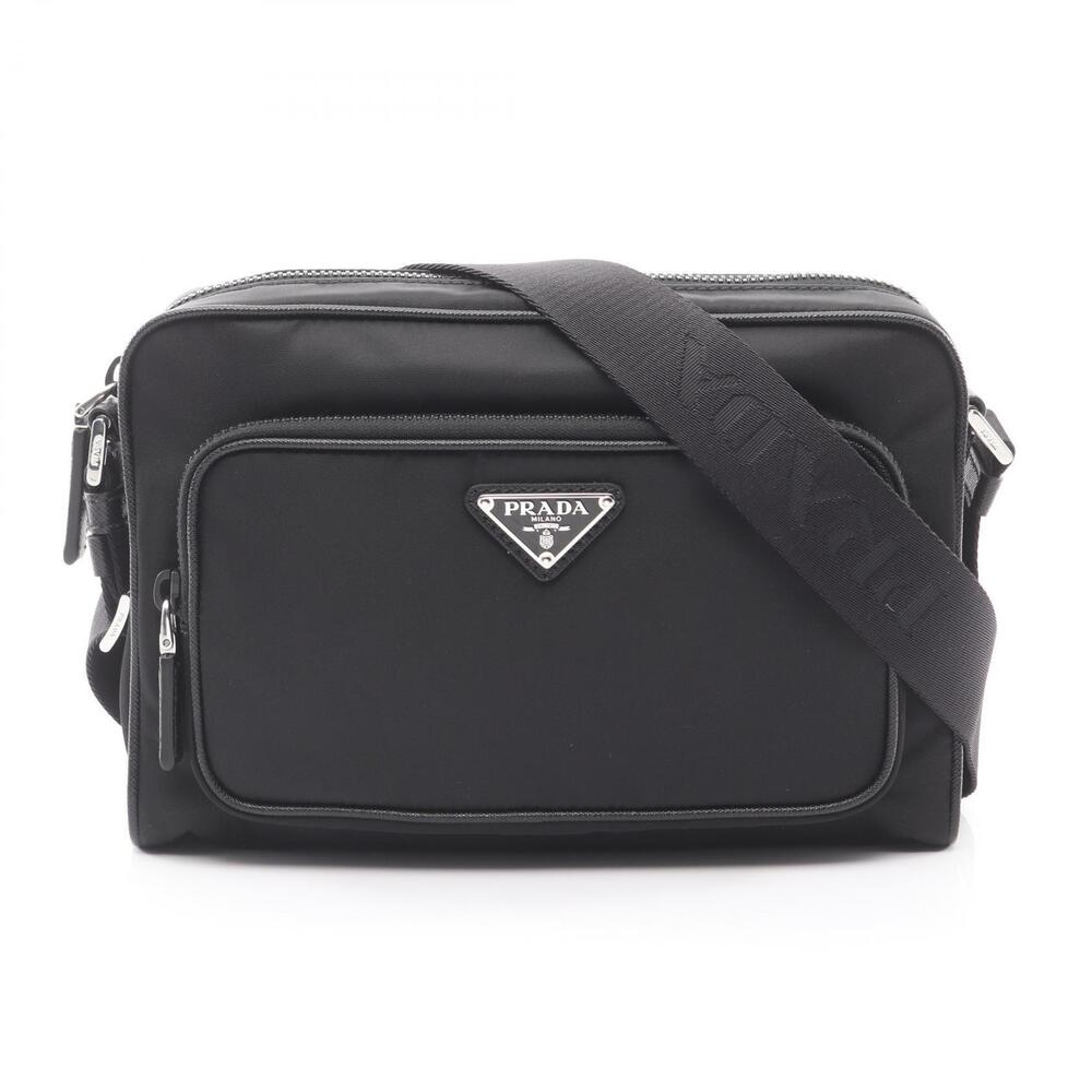 Prada TESSUTOSAFFIAN Shoulder Bag Black